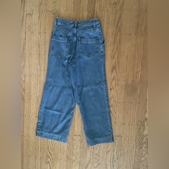 Forever 21 wide leg ankle length crop high waist jeans - Picture 2 of 7